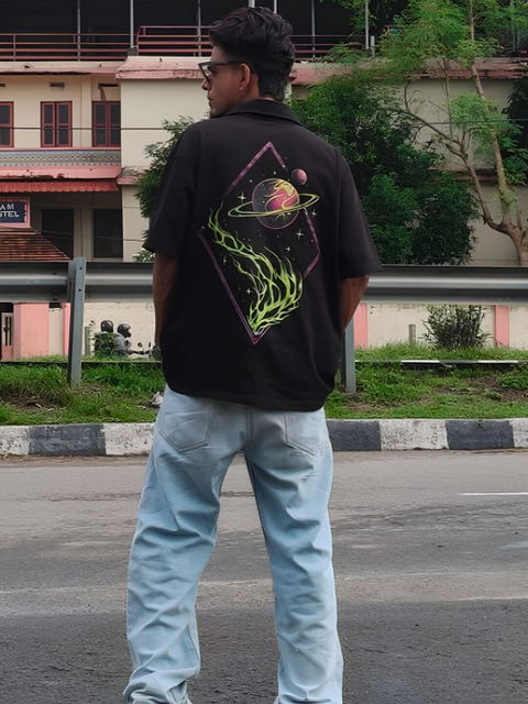 Cosmic Flame Oversized Shirt