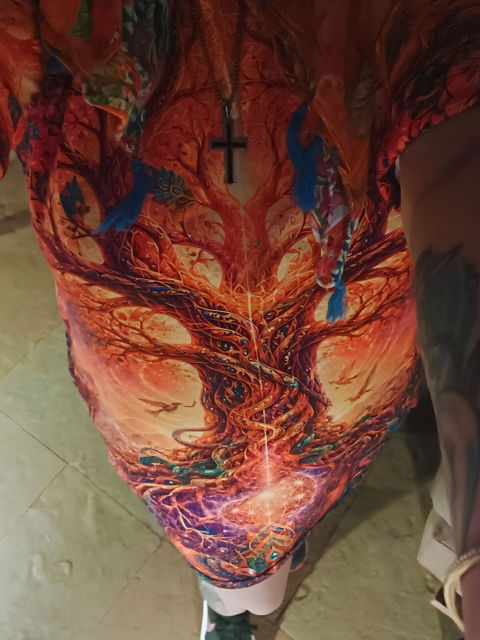 Radiant Tree Art T-Shirt Dress
