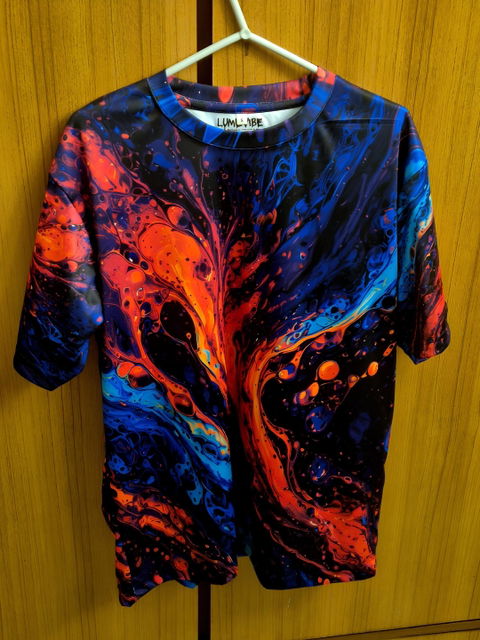 Cosmic Fluid Art Oversized Tee