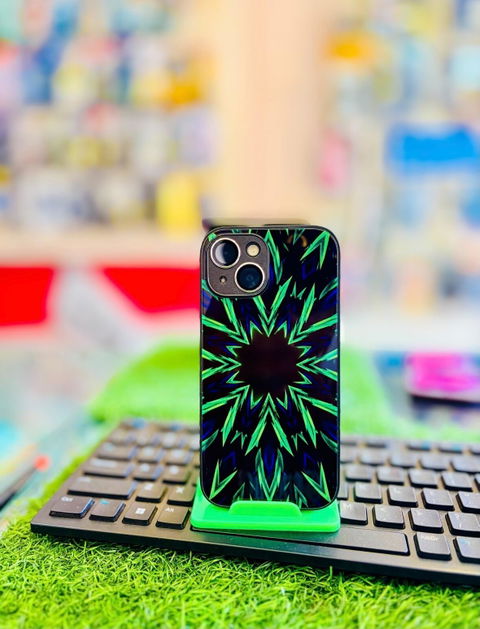 Neon Starburst Glass iPhone Case
