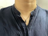 Kite Cut Moss Agate Mystical Serpent Carved Black Gold Gothic Necklace For Girlfriend - "Cloak"