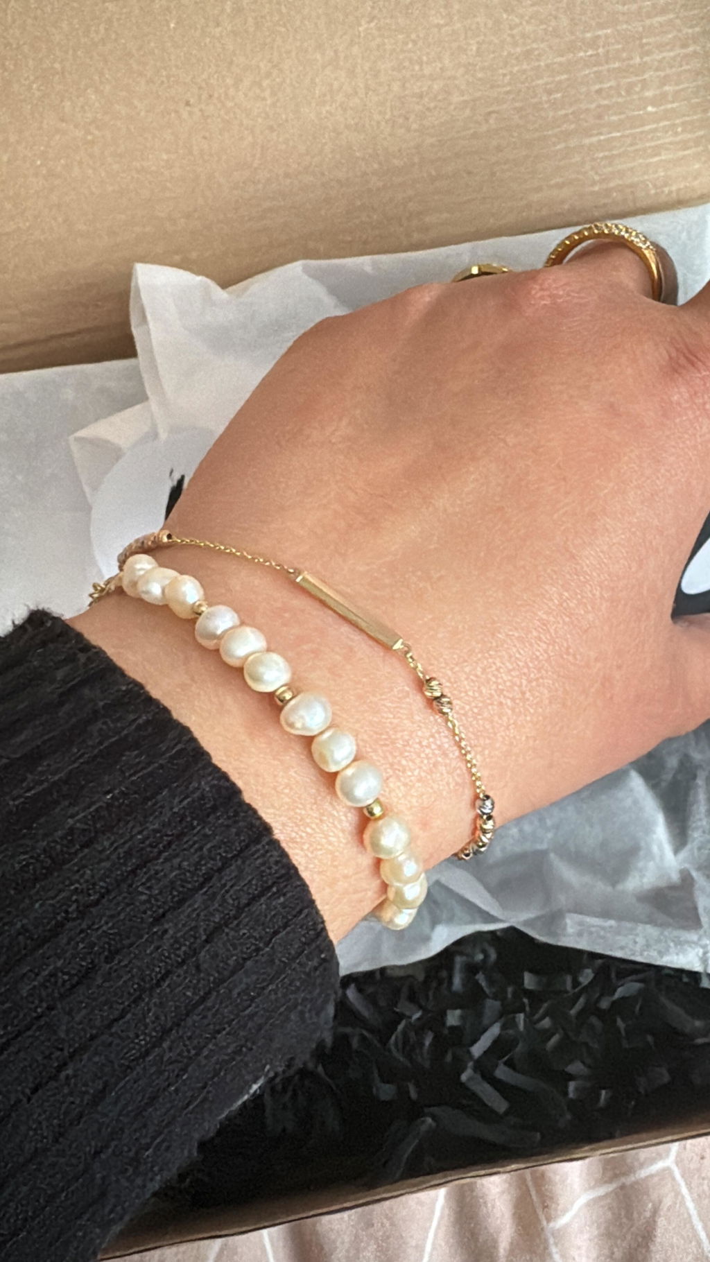 14k Gold Tri-Colour Bracelet