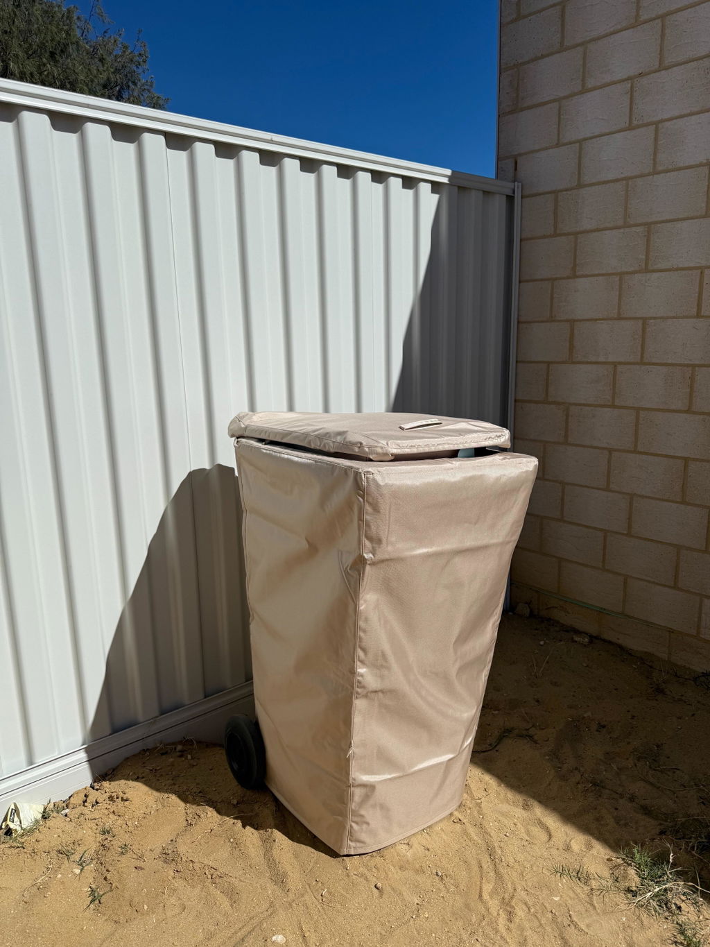Wheelie Bin Cover - Beige - 240L