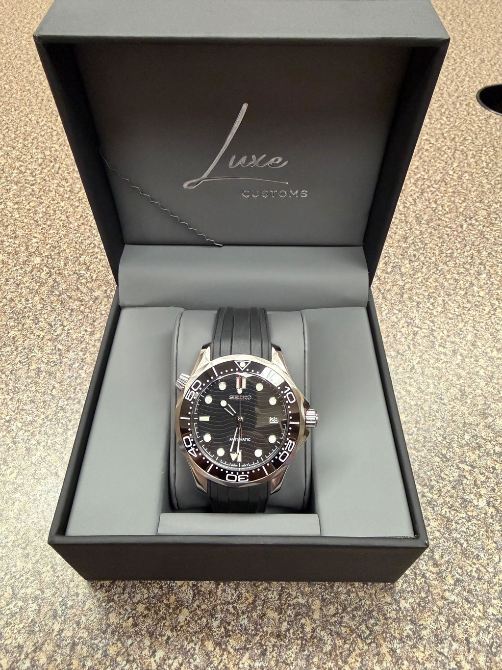 Seiko Mod Seamaster Black Wave