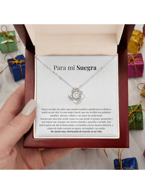 Collar para mi Suegra (con carta dedicada y Caja con Luz)