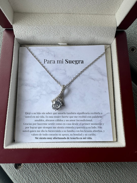 Collar para mi Suegra (con carta dedicada y Caja con Luz)