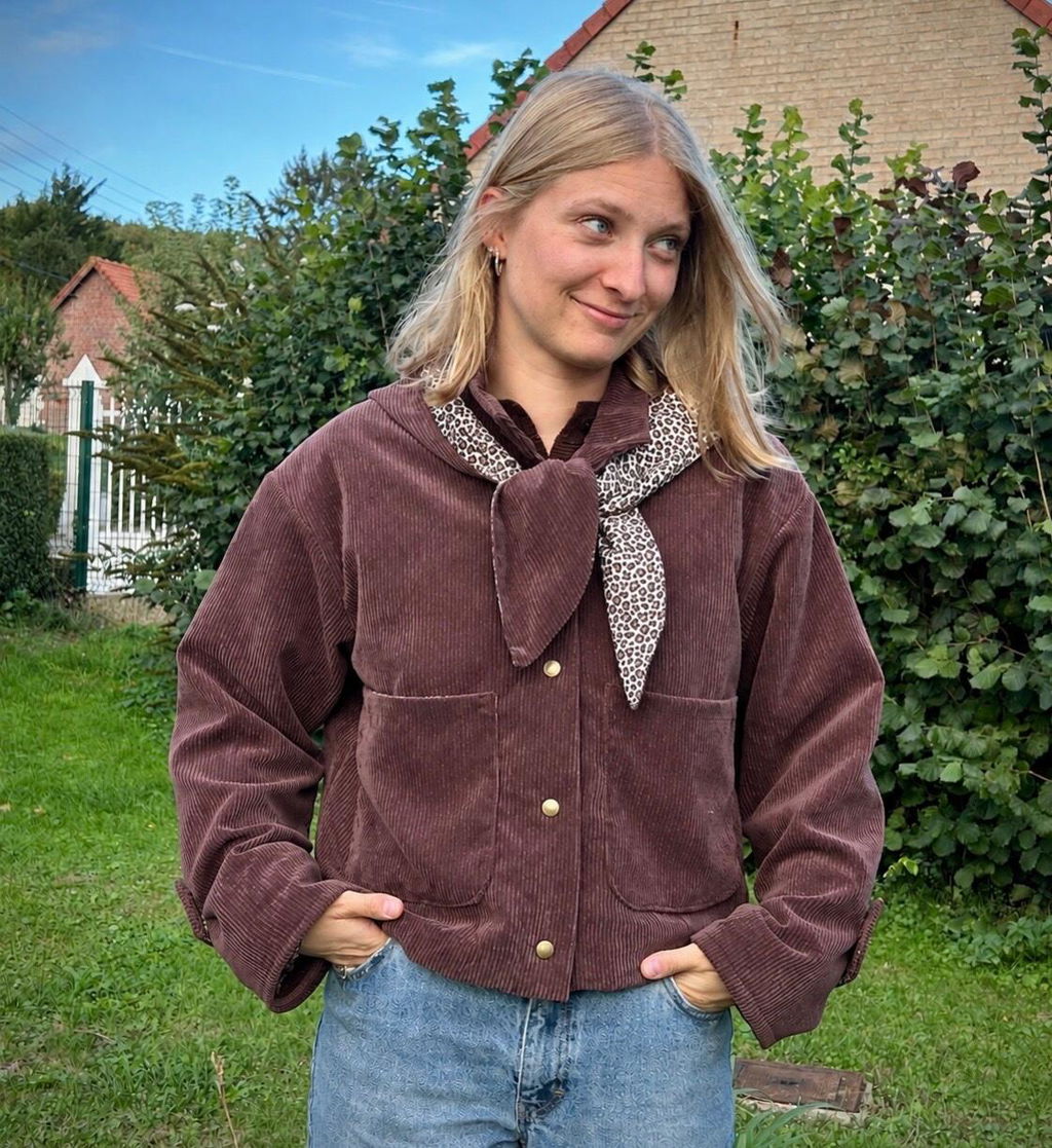 Patron de couture veste OPHELIA avec capuche amovible