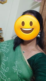 Kelly Green - Soft linen cotton with traditional Kolam Prints - Perfect for Office Wear | Temple wear | Best for singers Dancers