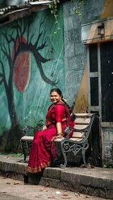 (PRE-BOOKING) Deep Maroon - Vintage gadwal silk cotton plain body multi chain border