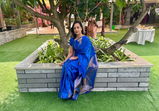 MS Blue - Hamsavalli – Soft Silk Elegance saree with temple weaving rich pallu