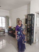 Violet Purple - Isha - Fancy Chanderi Silk with Kalamkari Prints - Best for Office Wear