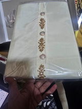 Luxury Aari Work Wedding Silk Dhoti Set 5 (HandCrafted) -(DESPATCH TIME 15 DAYS)