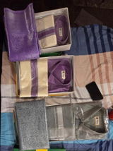 Premium Silk Couple Combo Set with Colour Zari - Dark Lavender