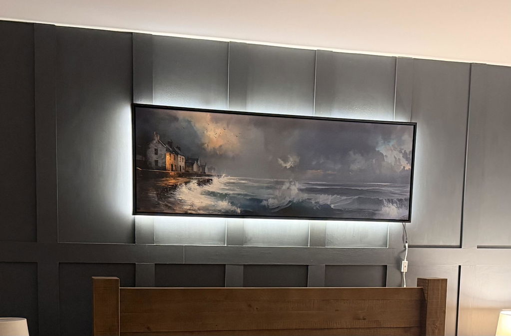Waves At The Door - Panoramic Canvas Print (60” x 20”)