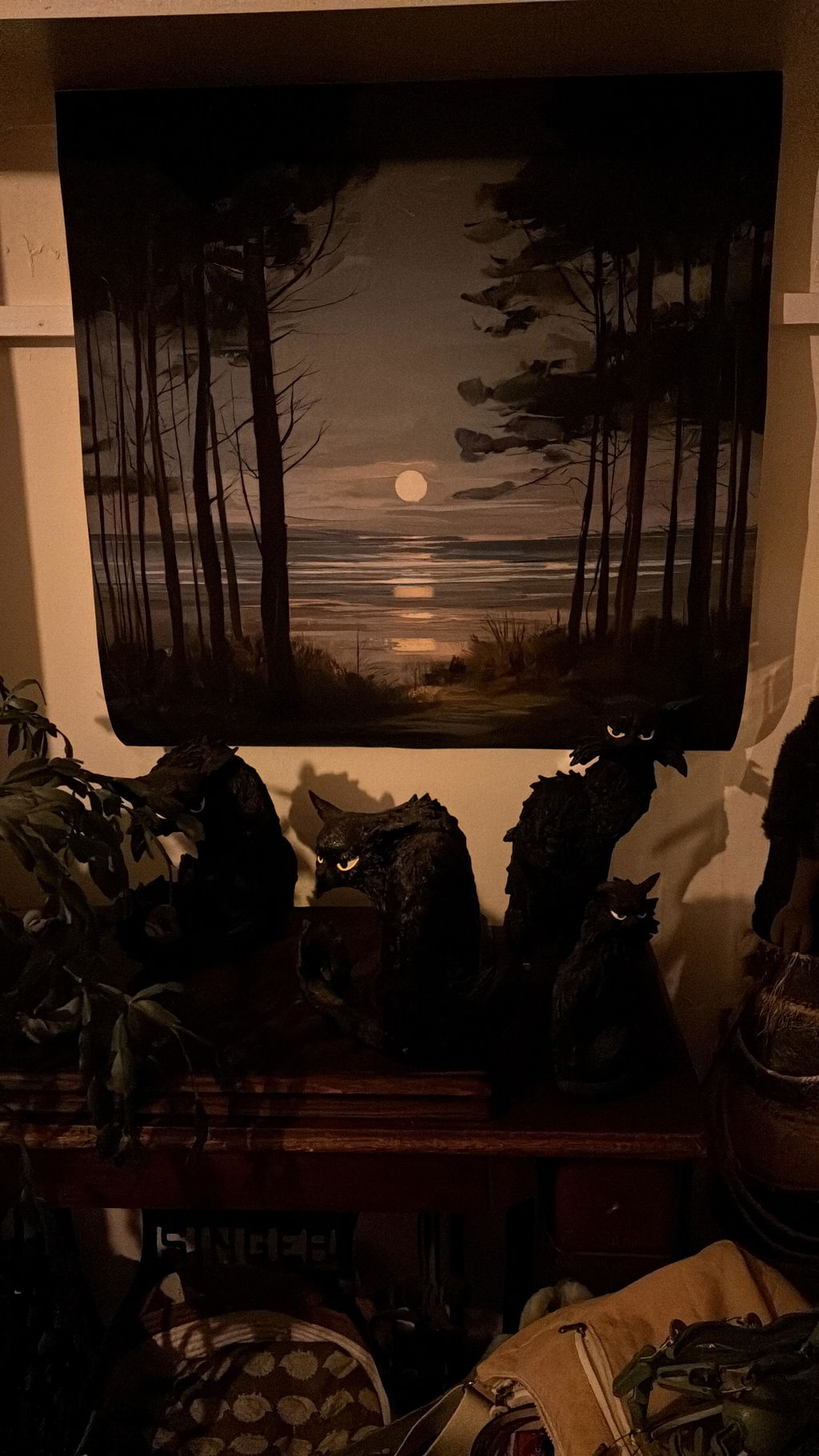 Moon Through The Pines - Fine Art Print