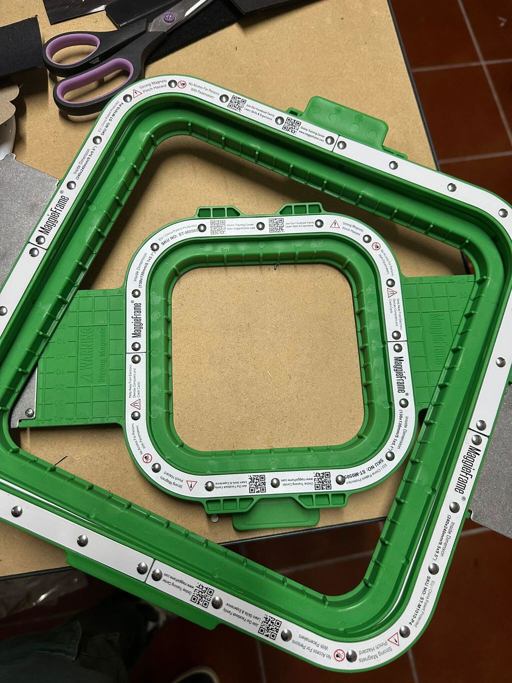 MaggieFrame Magnetic Hoop for Fortever Halo 100  Halo-X Embroidery Machine