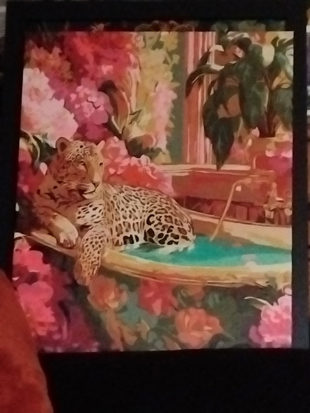Leopard's Floral Bath