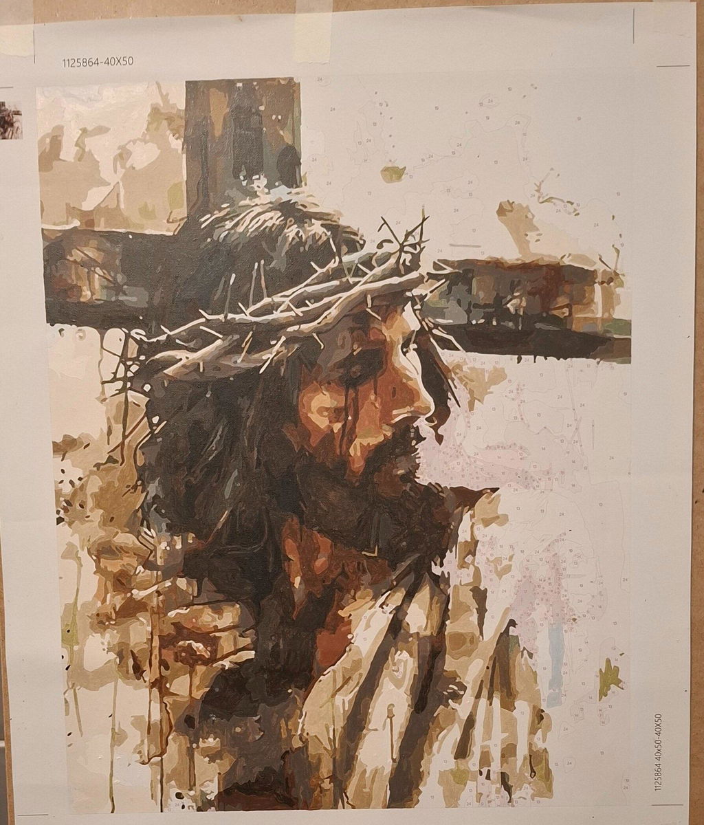 Jesus on the Cross Paint by Numbers