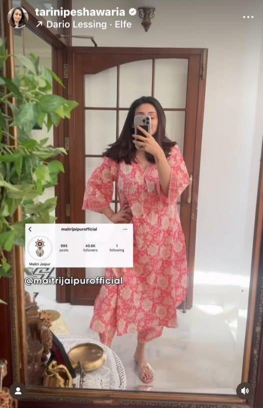 Rose Pink Sanganeri Print Co-ord Set
