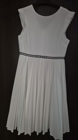 Robe princesse pour cérémonie à jupe plissée fille- Ivoire