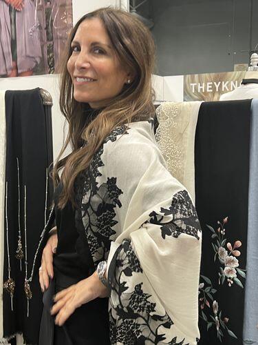 Ivory Wool & Silk Scarf
Black Lace