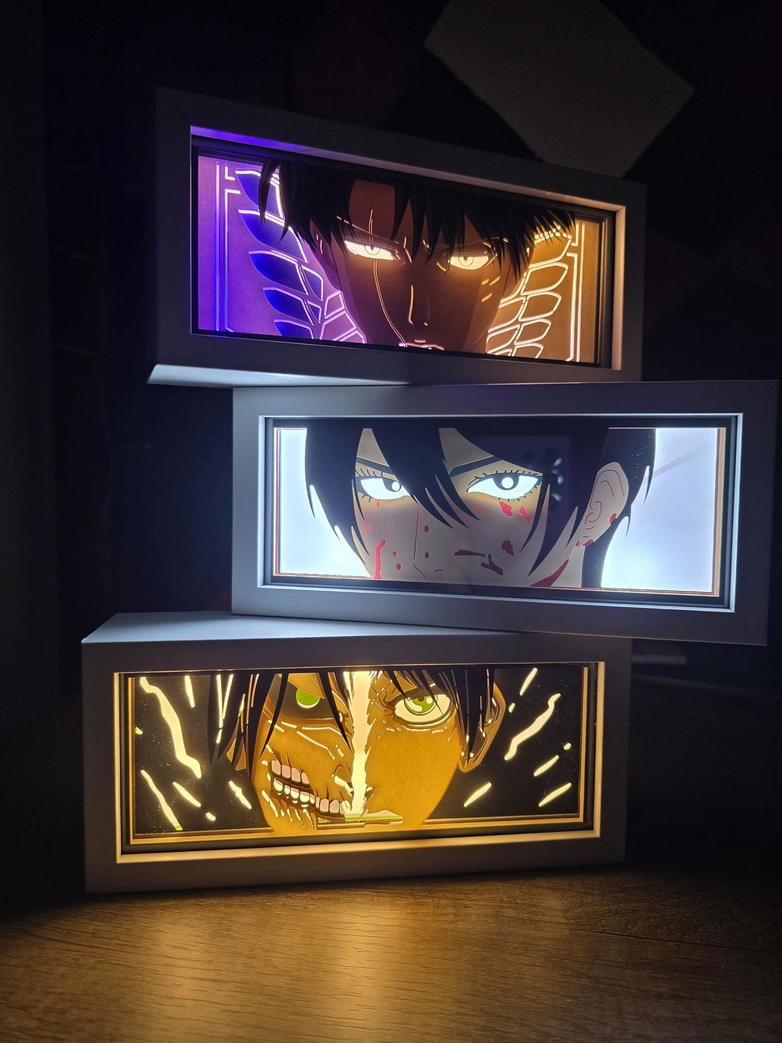 Levi Light Box – Bold Attack on Titan LED Decor for Fans – Manga