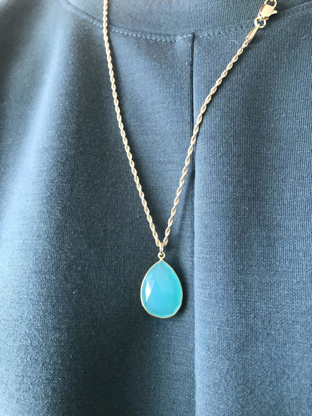 Larimar Pendant~ Sterling Silver 925 ~ Gemstone ~ Blue ~ Natural ~Pendant ~ Statement ~ Jewelry ~ Gift For Her ~Handmade ~Caribbean