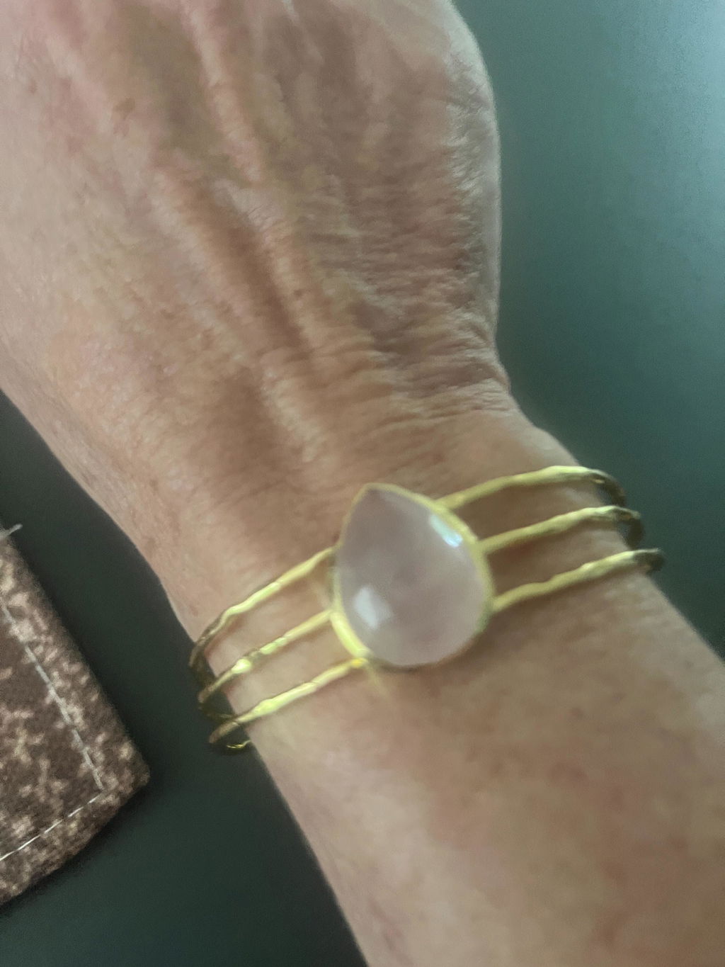 Laninha Bracelet ~ Rose quartz ~ Gold Plated 18k or Silver  Rodhium  Plated ~ MB045