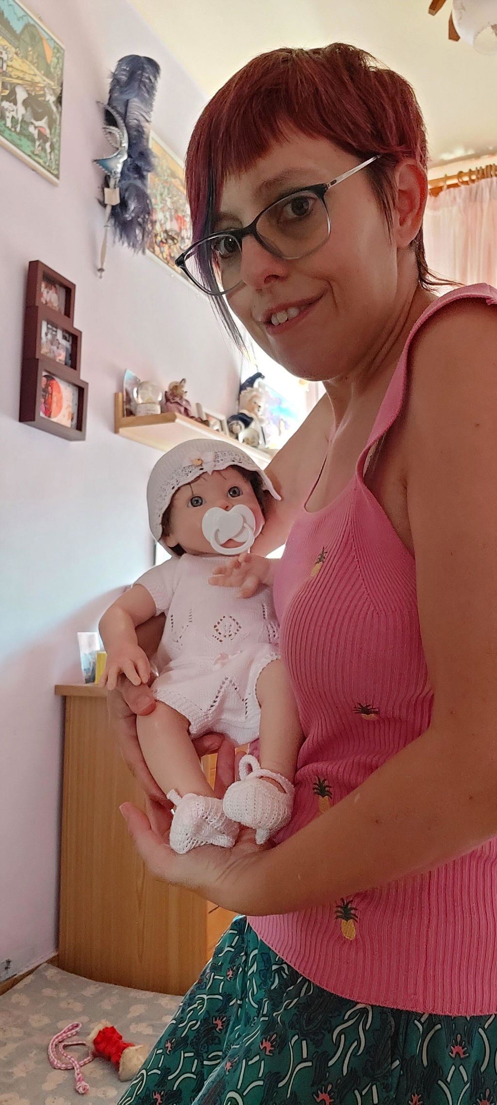 Bebé Reborn Silicona "Lorea" (47cm, 2.9kg) – ¡Tacto Auténtico, Venitas a Dos Tonos y Pelo Real!