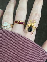 Spider Gemstone Stacking Ring