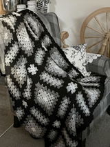 Black & Gray Geometric Afghan