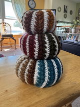 Prism Wheat Stitch Crochet Pumpkins