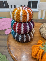 Prism Wheat Stitch Crochet Pumpkins