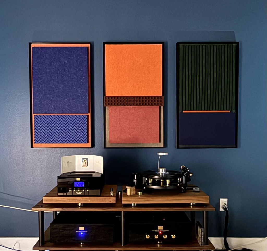 Color Field Acoustic Panel Set – Sculptural Colorfield Triptych