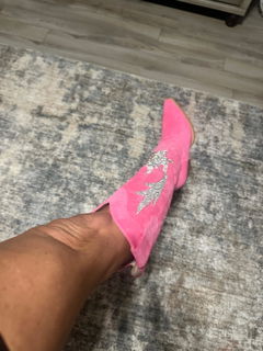 Cloud Nine Rhinestone Boots -Fuchsia Pink