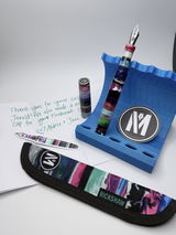 Stratified Fountain Pen with Pewter Finial: B1