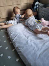 EVA Foam Baby Play Mat - Grey with white stars - FACTORY STOCK