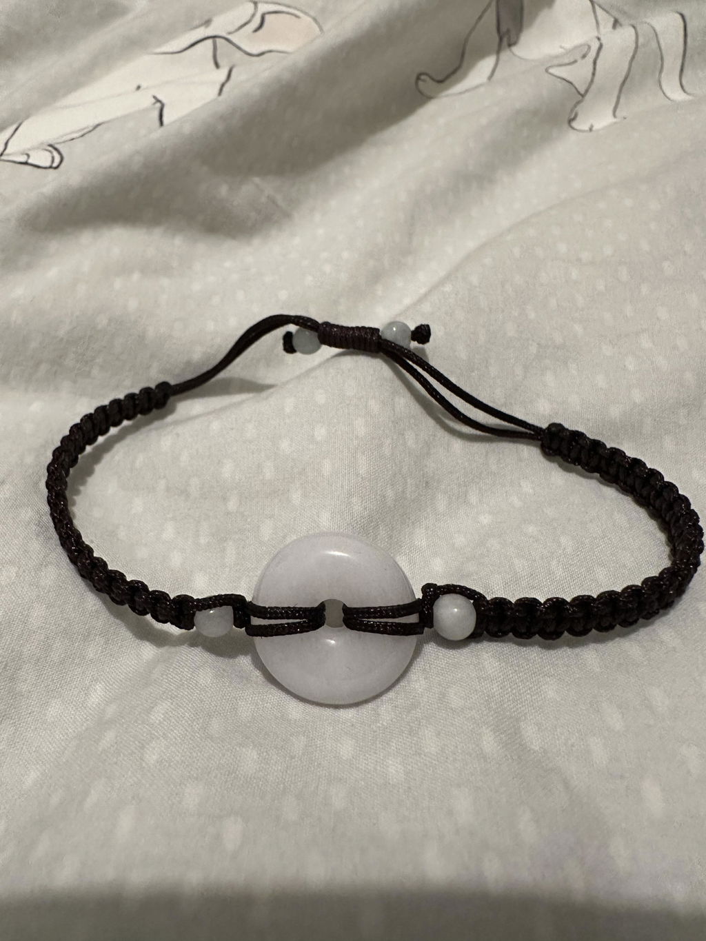 Adjustable Jade Disc Bracelet - Unisex Jade Gift