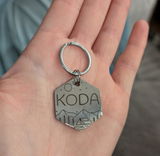 Médaille pour Chien Hexagonale à Personnaliser