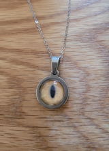 Pendentif Iris Chat Personnalisé - Bijou Souvenir Artisanal