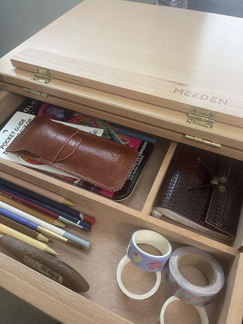 MEEDEN Table Sketch Box Tabletop Easel with Storage Drawer