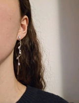 Luxury Leaf Tassel Chain Gold Earrings