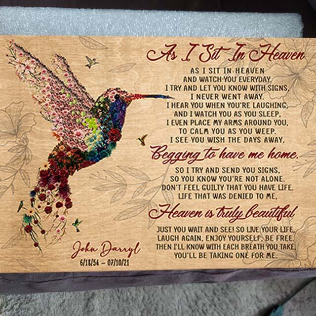 Sympathy gift ideas for loss of father, Bereavement Gifts for Loss of Father, As I Sit In Heaven best in memory gifts