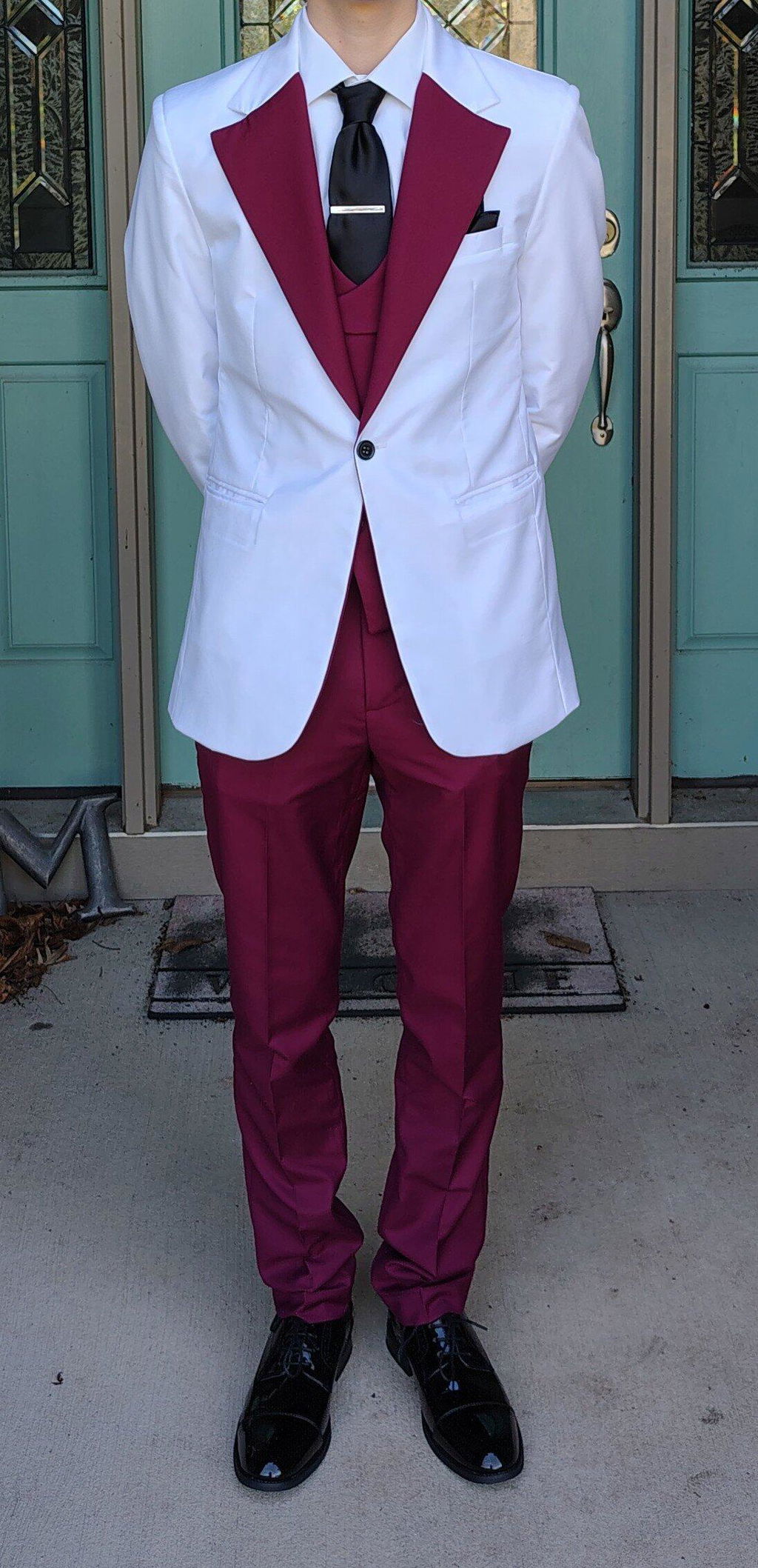 Menseventwear Formal Men's Suits Slim Fit 3 Pieces Notch Lapel Tuxedos (White Blazer+Vest+ Pant)