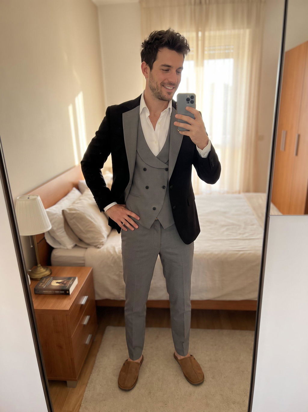Menseventwear Formal Men's Suits Slim Fit 3 Pieces Notch Lapel Tuxedos (Blazer+Vest+Pant)