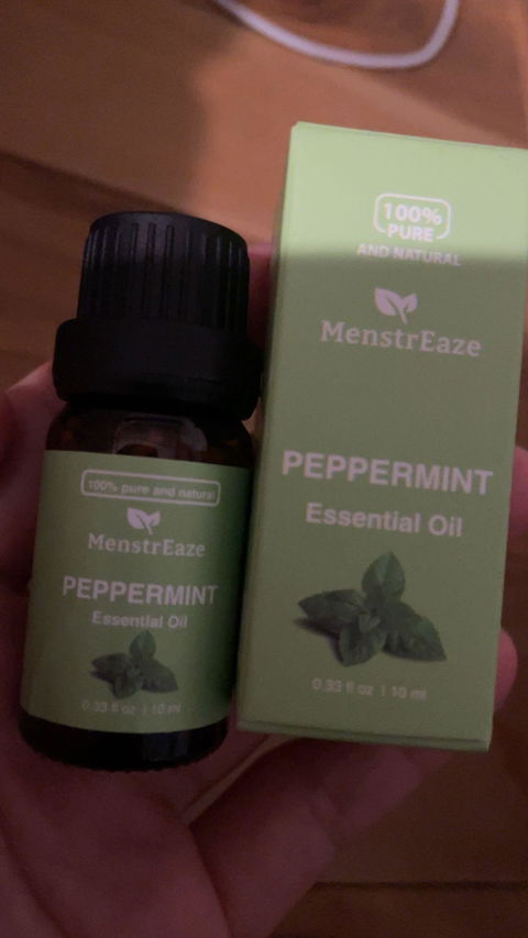 Peppermint Essential Oil Dropper Bottle for Migraine & Headache Support, Refreshing and Calming, 10ml
