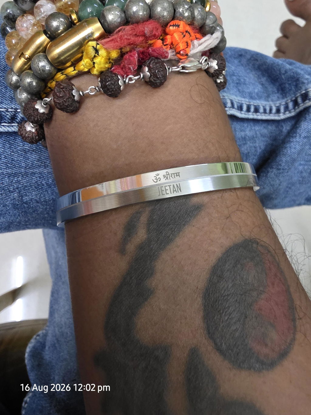 Dual Finish Oval Kada Bracelet