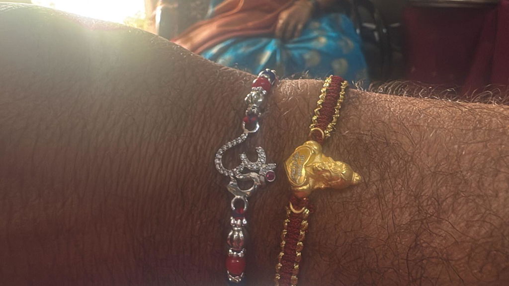Mahabali Hanuman Pure Silver Plated Rakhi