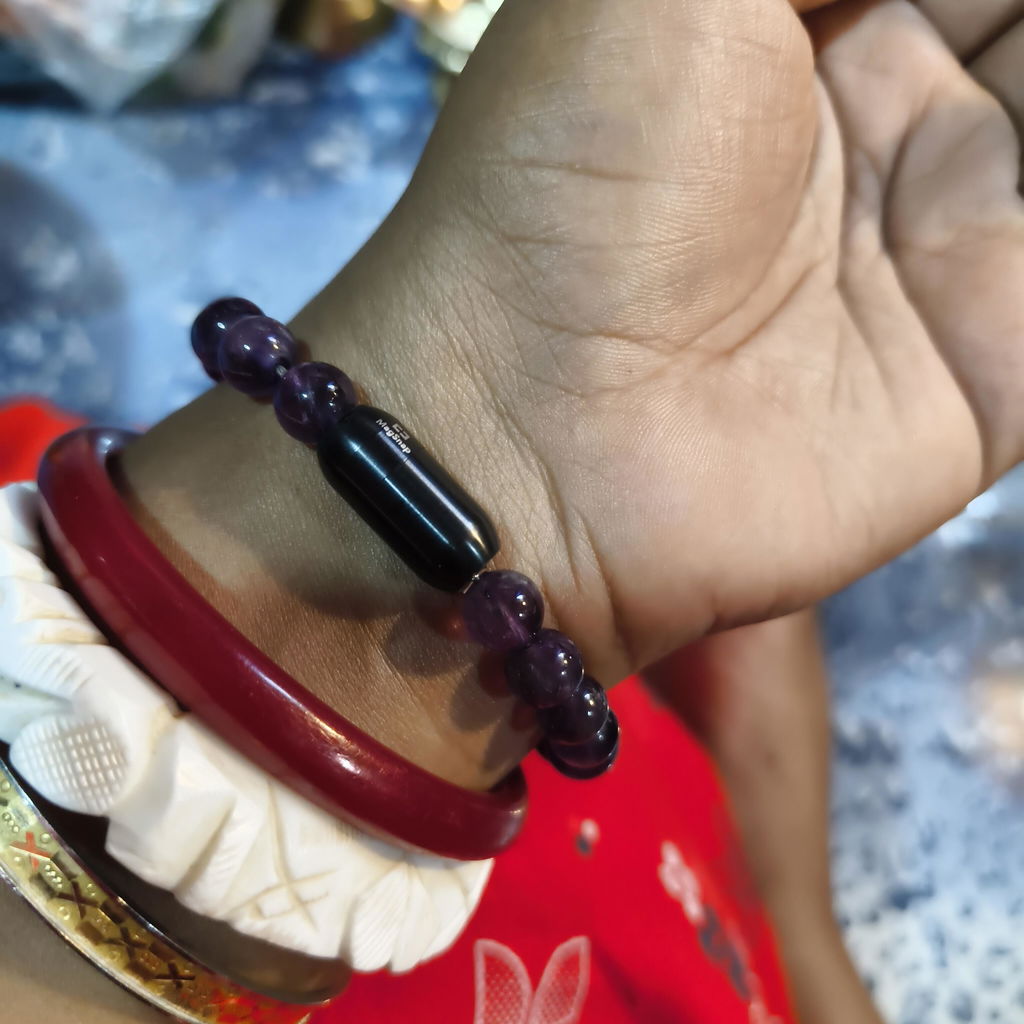 Wellness Amethyst Natural Stone Bracelet