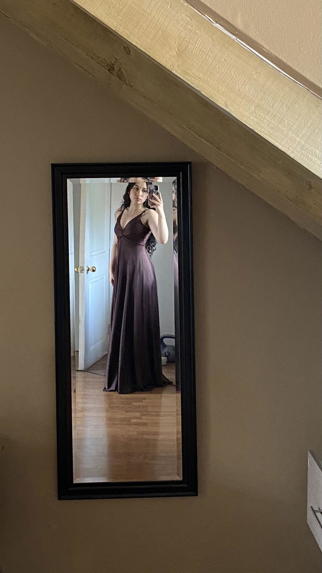 Vestido Largo de Fiesta Antonia Chocolate